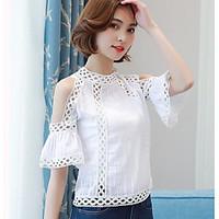 womens casual sexy t shirt solid round neck short sleeve others