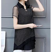 womens casual sexy t shirt solid round neck short sleeve others