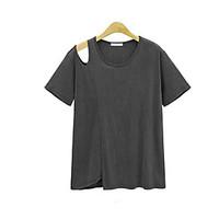 womens casual simple t shirt print round neck short sleeve others