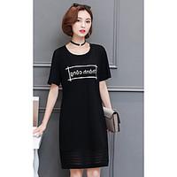 womens casualdaily simple a line dress quotes sayings high neck above  ...