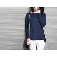 womens party daily simple t shirt solid round neck half sleeve silk