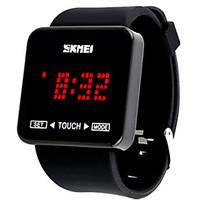 Women\'s Men\'s SKMEI Sports LED Touch Screen Electronic Silicone Jelly Watch