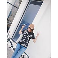 womens casualdaily simple summer t shirt letter round neck short sleev ...