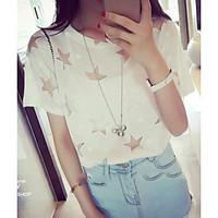 womens casualdaily simple spring summer t shirt print round neck short ...