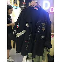 womens casualdaily sexy street chic fall winter denim jacket print rou ...