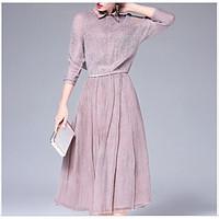 womens going out cute spring summer fall blouse dress suits solid v ne ...