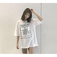 womens going out party sexy cute t shirt solid print round neck length ...