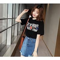 womens going out party vintage street chic t shirt solid print round n ...