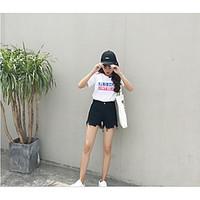 womens high rise micro elastic jeans shorts pants active cute loose so ...