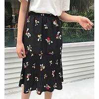 Women\'s Holiday Midi Skirts Swing Polka Dot Print Summer