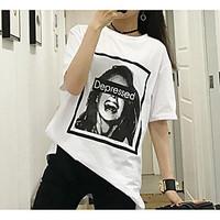 womens going out party sexy cute t shirt solid print round neck short  ...