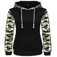 Women\'s Casual/Daily Sports Active Simple Hoodie Solid Print Hooded Micro-elastic Cotton Long Sleeve Fall