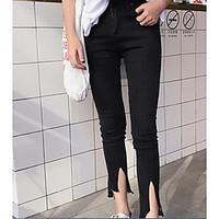 womens mid rise micro elastic jeans pants street chic slim bootcut sol ...