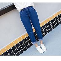 womens mid rise micro elastic jeans pants street chic loose straight s ...