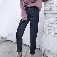 womens mid rise micro elastic jeans pants street chic straight slim so ...