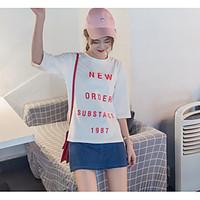 womens casual simple summer t shirt solid round neck short sleeve cott ...