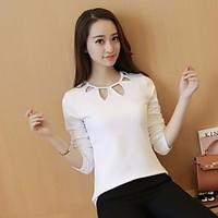 womens casualdaily holiday street chic t shirt solid round neck short  ...