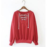 womens sports active sweatshirt solid pure color round neck strenchy c ...