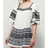 womens going out loose dress solid round neck above knee length sleeve ...