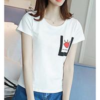 womens casualdaily simple t shirt solid round neck short sleeve cotton ...