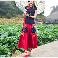 womens going out vintage summer t shirt skirt suits solid v neck short ...