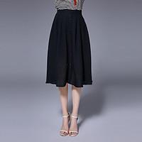 womens midi skirts simple a line solid