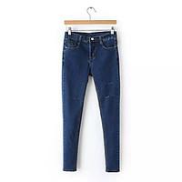 womens slim jeans pants going out casualdaily simple street chic solid ...