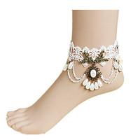 Women\'S White Lace Anklet Jewelry 1pc