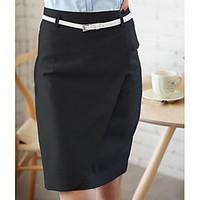 womens casualdaily above knee skirts bodycon solid summer