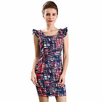 womens going out party sexy cute a line dress patchwork v neck above k ...