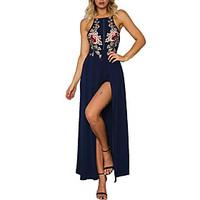 womens party club sexy vintage sheath dressfloral strap maxi sleeveles ...