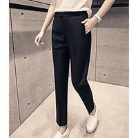 womens high rise inelastic chinos pants simple wide leg solid