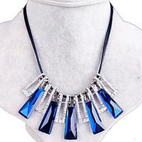 womens collar necklace crystal rhinestone rhinestone geometric pendant ...