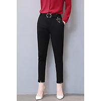 womens high rise inelastic chinos pants simple wide leg solid