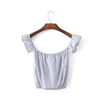 womens holiday simple summer blouse solid round neck sleeveless acryli ...