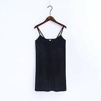 womens holiday tunic dress solid strap mini sleeveless polyester summe ...