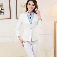 womens work party simple spring summer blazer solid peaked lapel long  ...