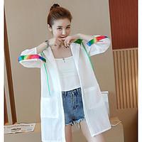 womens going out casualdaily simple summer trench coat color block hoo ...