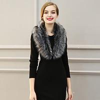 Women Fashion Faux Fur Solid Warm Scarf Party / Work / Casual