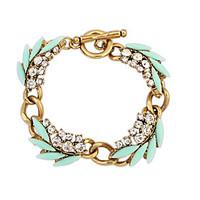 womens chain bracelet jewelry fashion rhinestone alloy irregular jewel ...