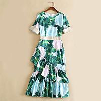 womens going out casualdaily party sheath dress floral round neck abov ...