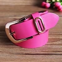 Women Calfskin Waist Belt, Casual Alloy All Seasons