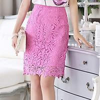 womens above knee skirts bodycon solid