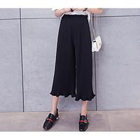 womens high rise micro elastic chinos pants cute wide leg solid