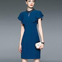 womens casualdaily simple a line bodycon dress solid stand above knee  ...