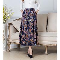 Women\'s Casual/Daily Midi Skirts A Line Floral Floral Spring Summer