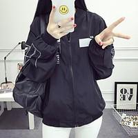 womens going out casualdaily simple street chic spring jacket solid st ...