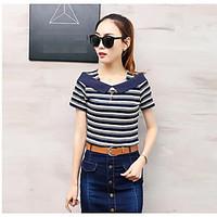 womens casualdaily simple active summer t shirt skirt suits solid roun ...