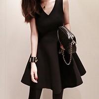 womens going out casualdaily vintage sheath dress solid v neck above k ...