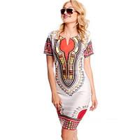 womens going out holiday vintage sophisticated sheath dress print v ne ...